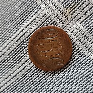 Love Token on Indian Head Cent Initials "KGC" - 1860's